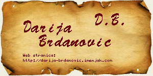 Darija Brdanović vizit kartica